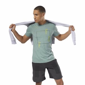 Reebok CrossFit MOVE T Shirt Herren - Grün - DE 685-ZBH